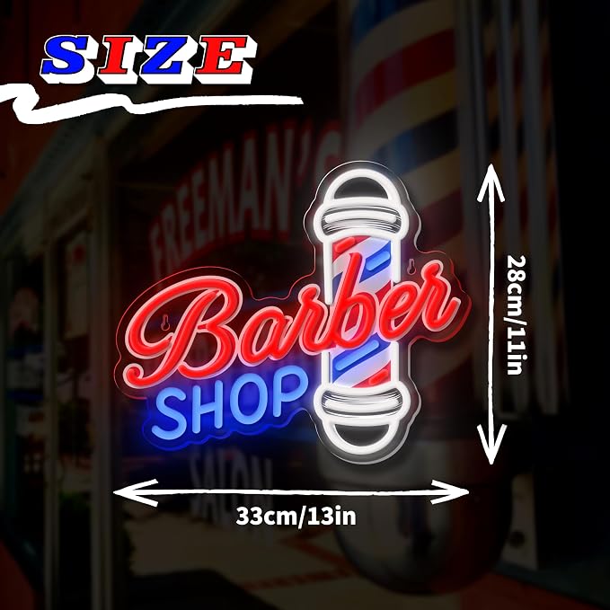 Barber Shop Neon Sign for Wall Decor, LED Hair Salon Light Sign for Hair Beauty - Image 4