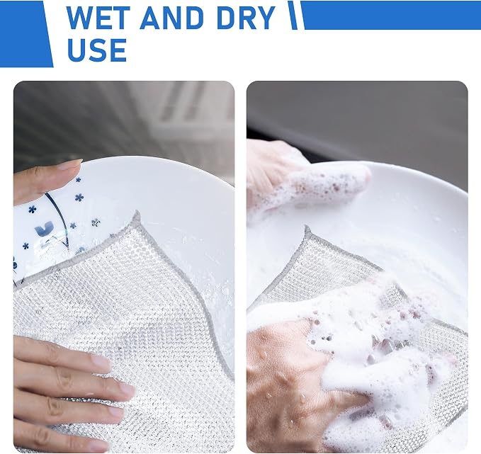 Aidoclip 30pcs Set Non-Scratch Steel Wool Dishcloth - Image 4
