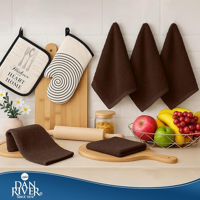 DAN RIVER Kitchen Bar Mops, 16 by 19 Inches, 100% Cotton Super Absorbent - Image 3