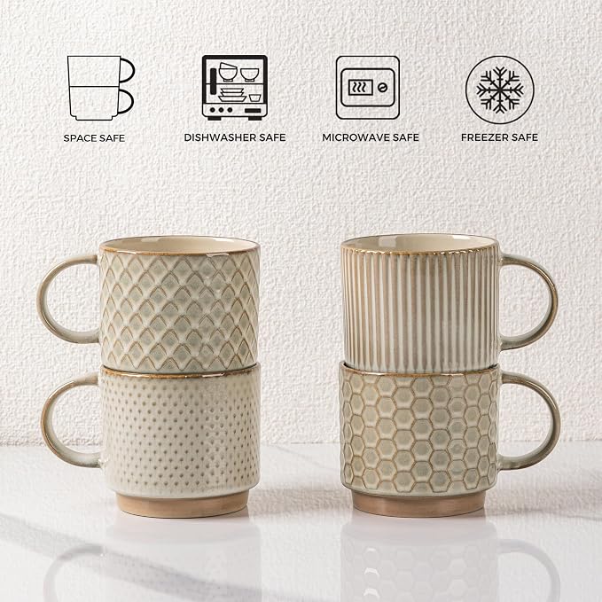 GBhome 6OZ Stackable Coffee Mugs - Image 7