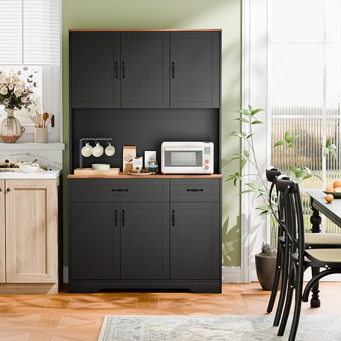 Cozy Castle 71" Tall Kitchen Hutch Cabinet - Image 7