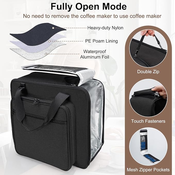 Anitor Portable Carrying Coffee Maker Travel Bag Match - Image 3
