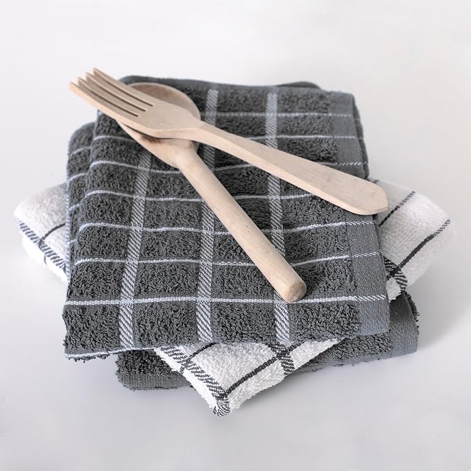 Ritz Premium 100% Cotton Terry Check Kitchen Dish Towels - Image 6