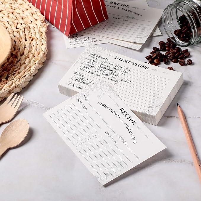Outus 80 Pack 4 x 6 Inch Vintage Recipe Cards - Image 7