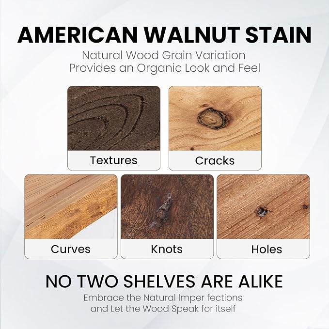 Fun Memories Floating Shelves for Wall, 42 Inch Rustic Live Edge Floating Shelf - Image 5