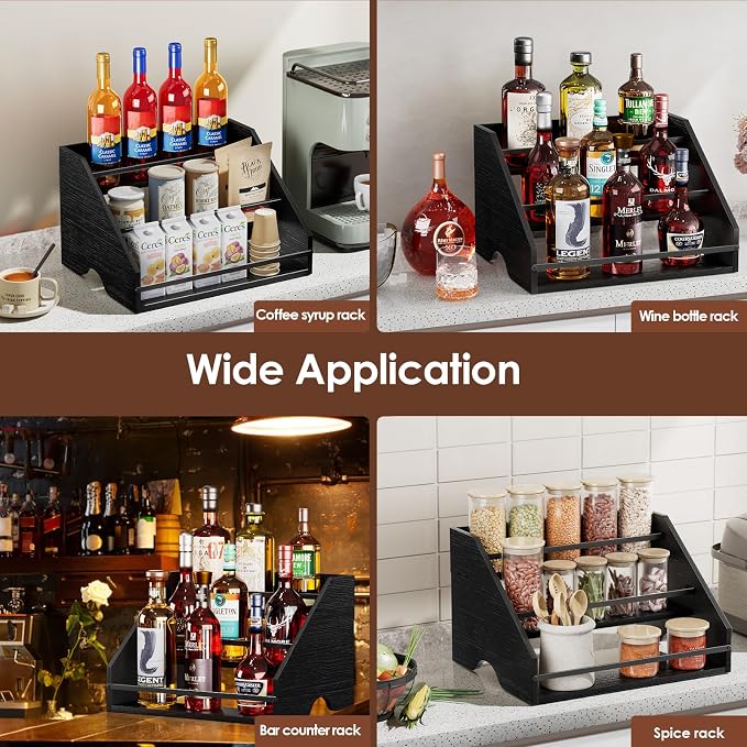 Nuovoware Coffee Syrup Rack, 3-Tier Syrup Bottle Organizer - Image 6