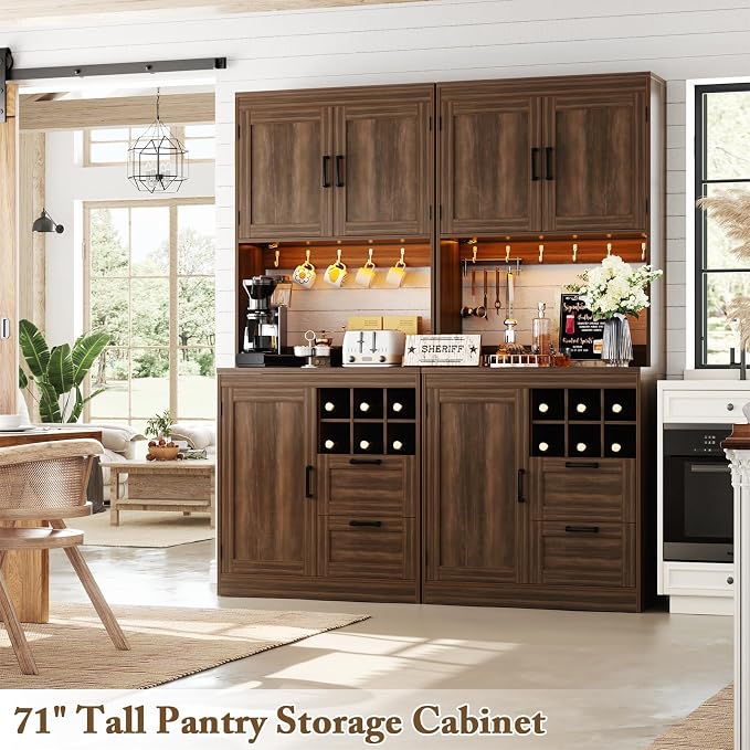 Unikito 72" Tall Kitchen Pantry Cabinet - Image 2