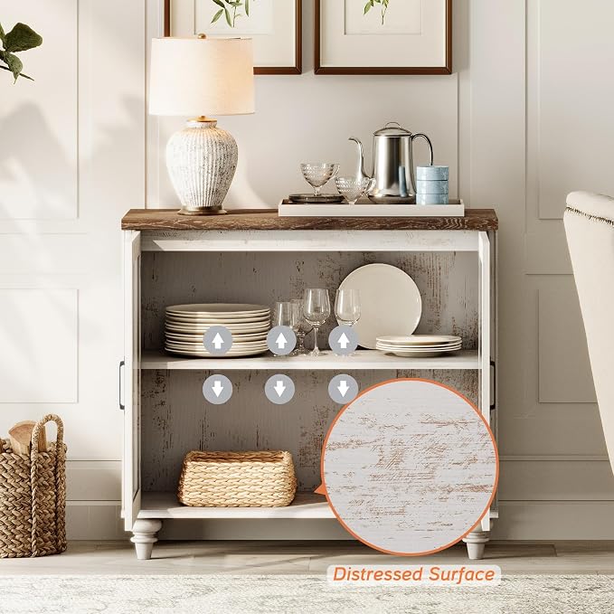 WAMPAT Farmhouse Sideboard Buffet Cabinets - Image 6