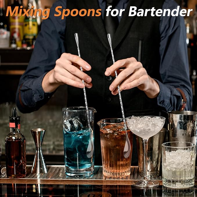 3 PCS 12 Inch Bar Spoon, Stirring Spoons, Cocktail Spoon, Drink Stirrer - Image 4