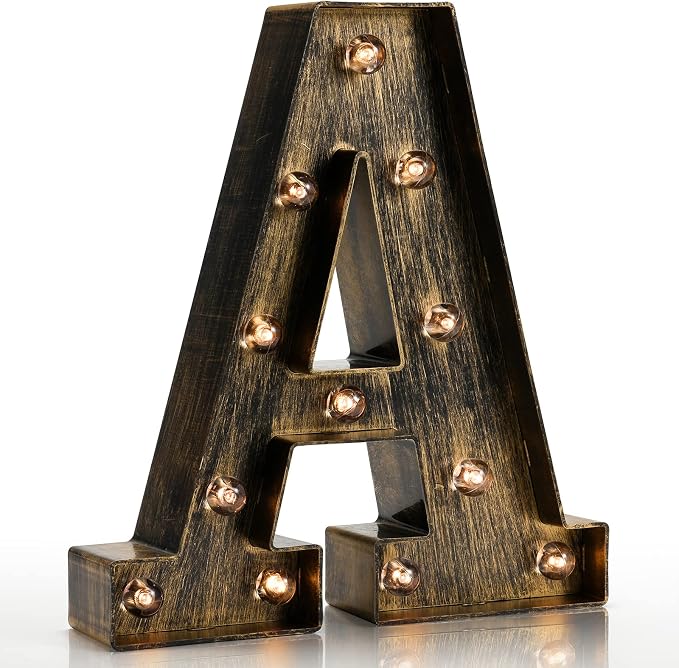 Pooqla Vintage Light Up Marquee Letters by Pooqla