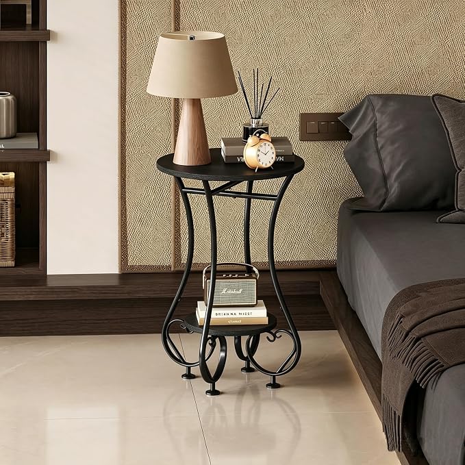 X-cosrack Small Round Side Table, Round End Table - Image 6
