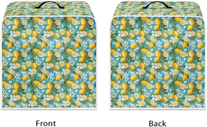 Lemon Print Coffee Maker Dust Cover Theme Appliance - Image 2