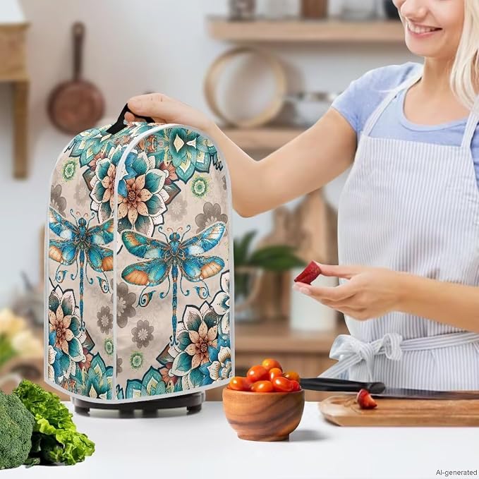 Boho Dragonfly Blender Dust Cover Appliance Covers - Image 3
