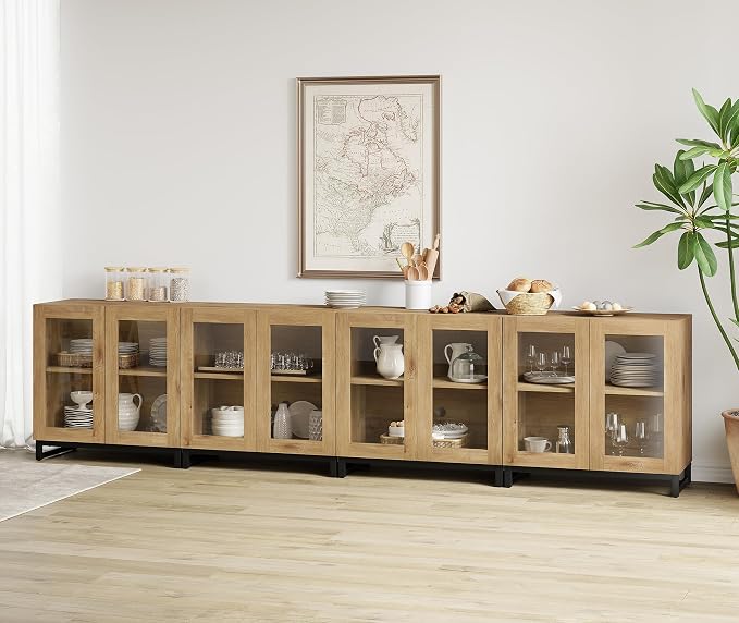 WAMPAT Sideboard Buffet Cabinets, Modern Credenza Sideboard by WAMPAT