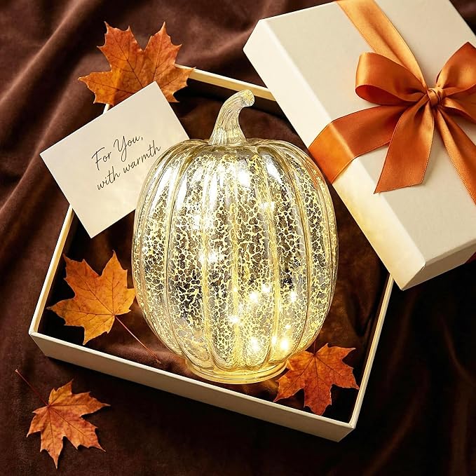 Mercury Glass Pumpkin Light - Image 6