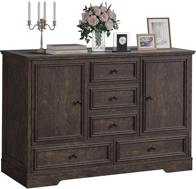 GarveeHome 47" Farmhouse Sideboard Buffet Cabinet, Sideboard Storage credenza by GarveeHome