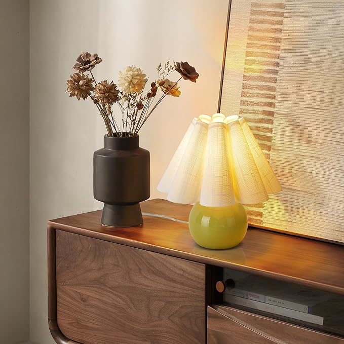 Ziqqeelam Green Small Bedside Mini Table Lamp - Image 5