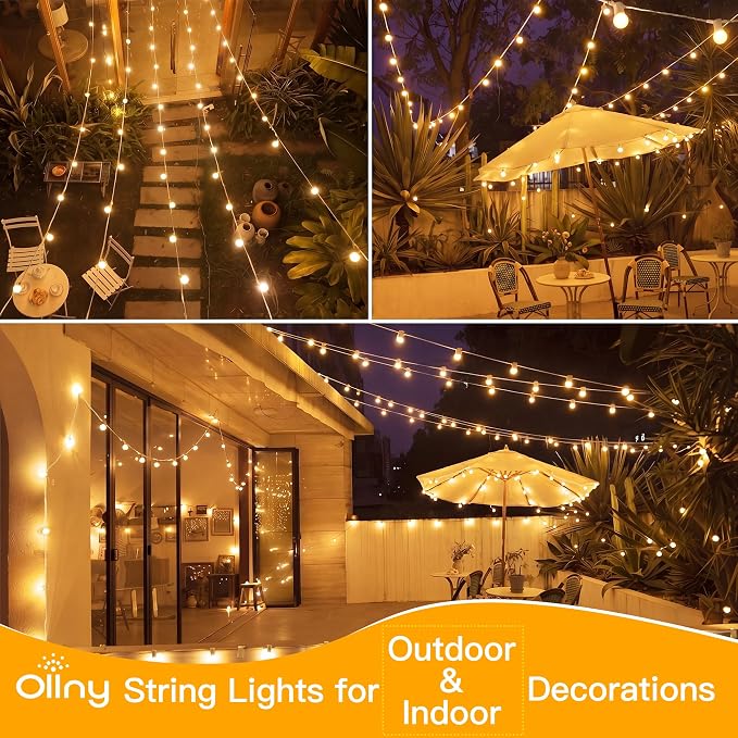 Ollny 50FT Outdoor String Lights, Waterproof Connectable Shatterproof Outside - Image 6