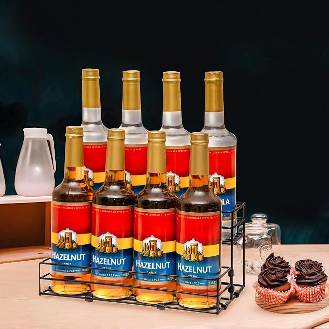 8 Bottles Coffee Syrup Rack Organizer, Coffee Syrup Stand Holder, 2 Tier Coffee - Image 7