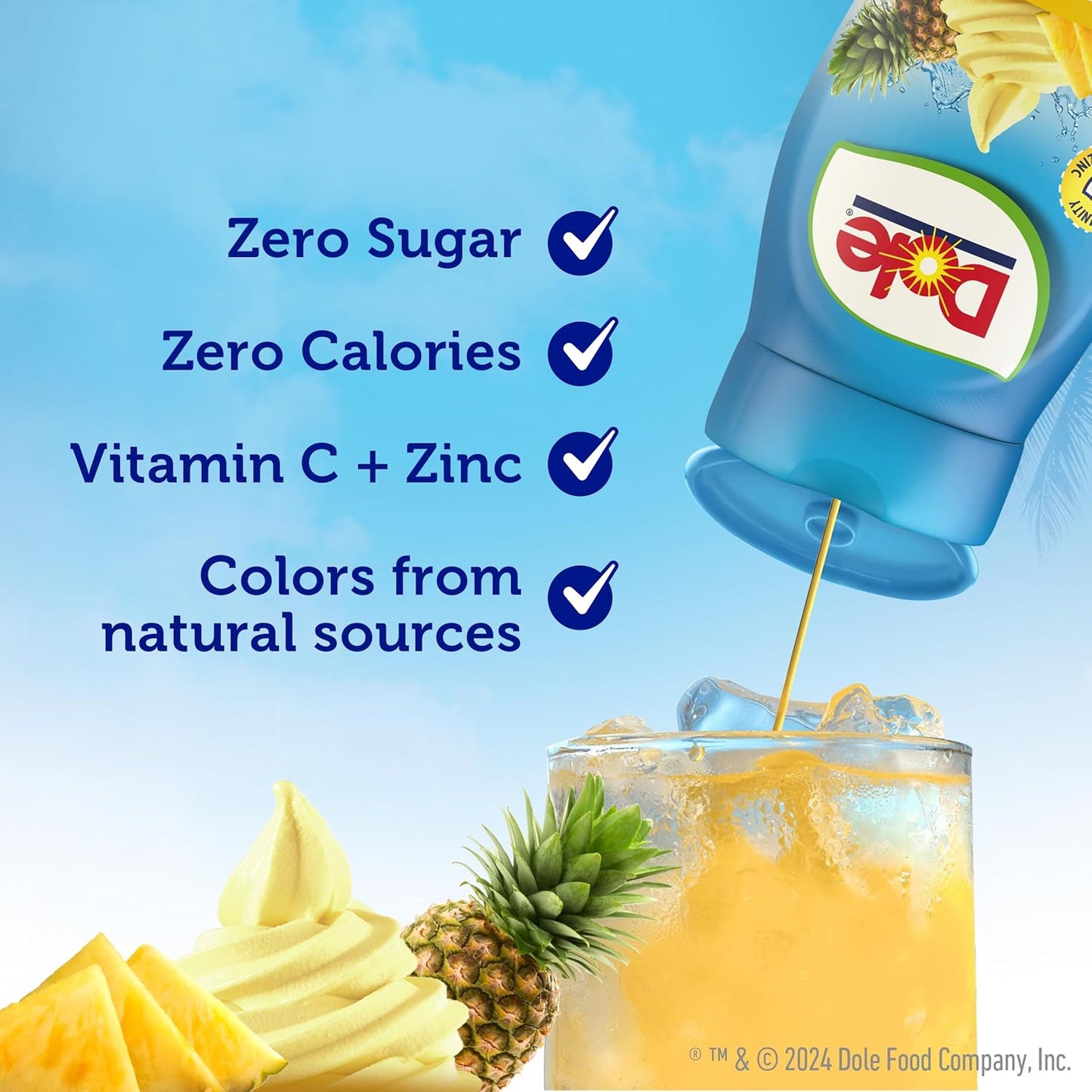 Dole Pineapple Whip Liquid Water Enhancer - Sugar Free & Delicious, Makes 160 Flavored Water Beverages - Pack of 4