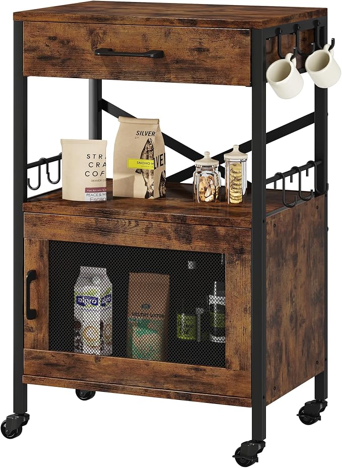 Homeiju Kitchen Island Cart, Kitchen Storage Cart by Homeiju