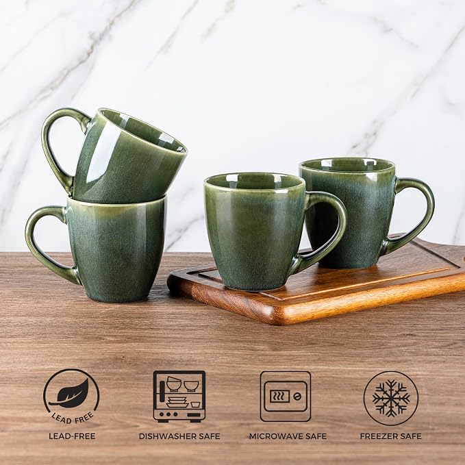GBHOME Ceramic Coffee Mugs Set of 6, 12oz Stoneware Coffee Mugs Set - Image 6