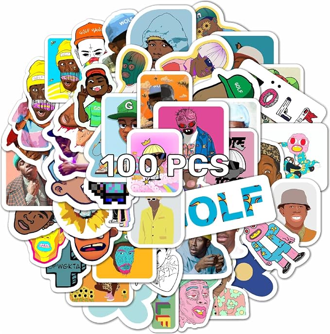 100 Pcs Cherry, Odd Stickers, American Rapper Decals by BulbaCraft