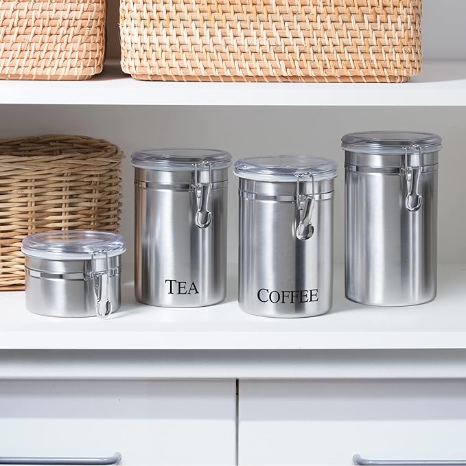 Oggi Stainless Steel Tea Canister 62 fl oz - Image 5
