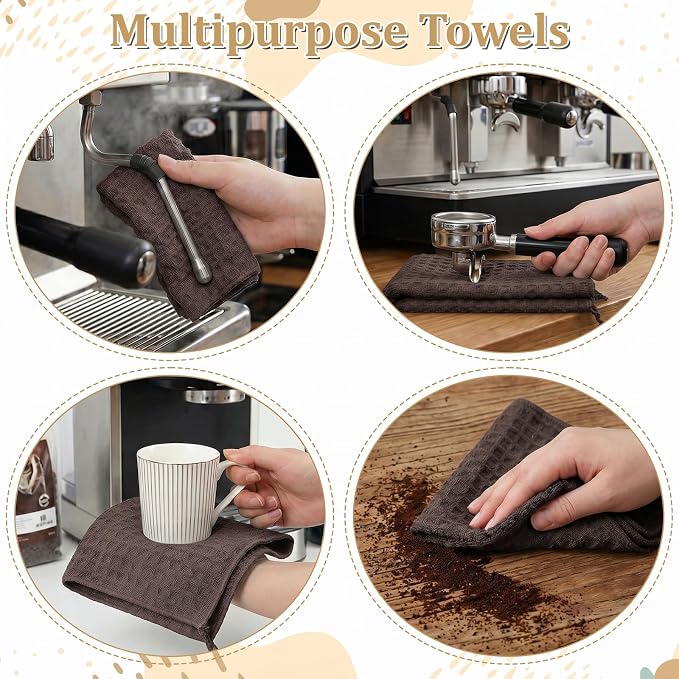 4 Pcs Barista Microfiber Cloths, Waffle Weave Microfiber Towel, Professional - Image 4