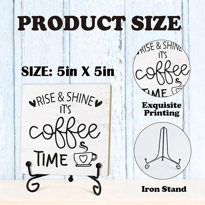 Coffee Desk Decor Sign, Coffee Time Sign - Image 2