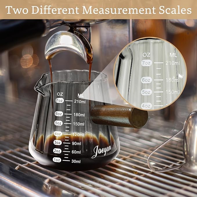 Joeyan 7 oz Espresso Cups, Glass Measuring Cup, Espresso Shot Cup - Image 3