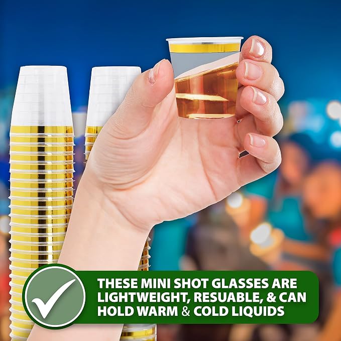 Mandala Crafts Disposable 1oz Plastic Mini Shot Glasses - Image 7