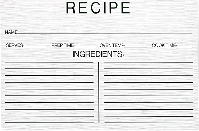 Recipe Cards 4x6 Inches Blank Double Sided by Thistle+Brooke+cottage