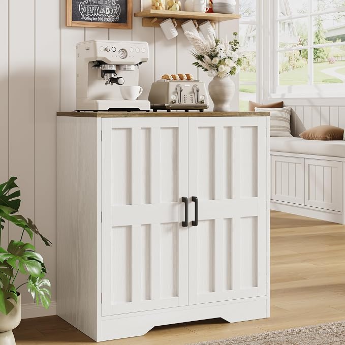 Sideboard Buffet Cabinet, Modern Farmhouse Kitchen Storage Cabinet, Small by vividwood