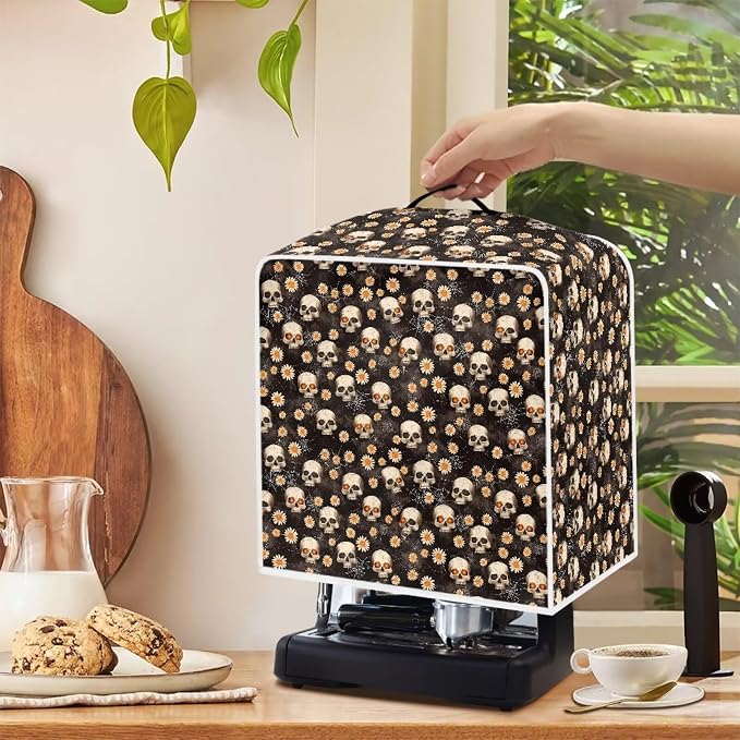 Skull Coffee Maker Dust Cover Small Kitchen Appliance Cover Compatible Most - Image 4