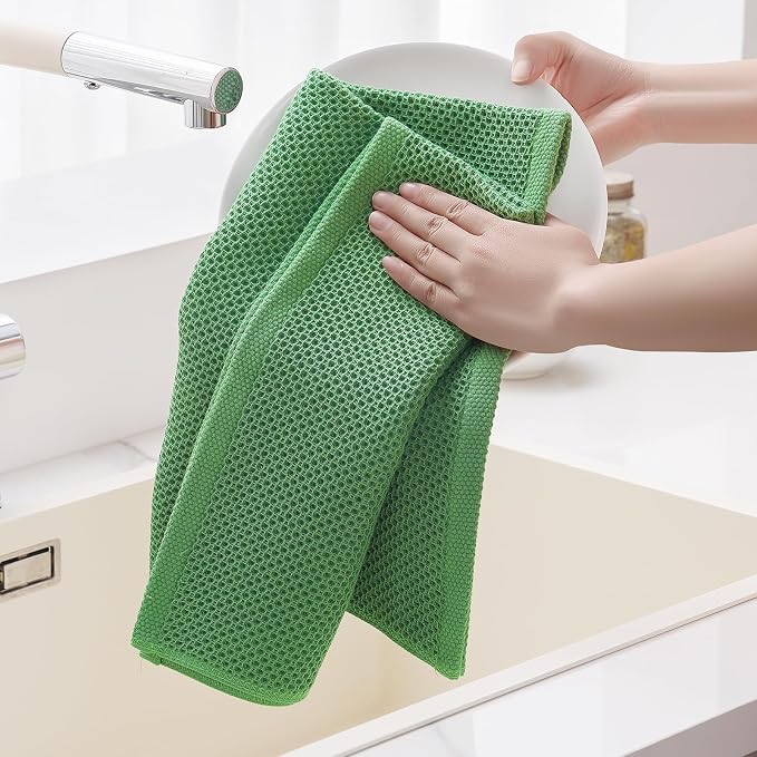Homaxy 100% Cotton Oversized Waffle Weave Kitchen Dish Towels, Ultra Soft - Image 4