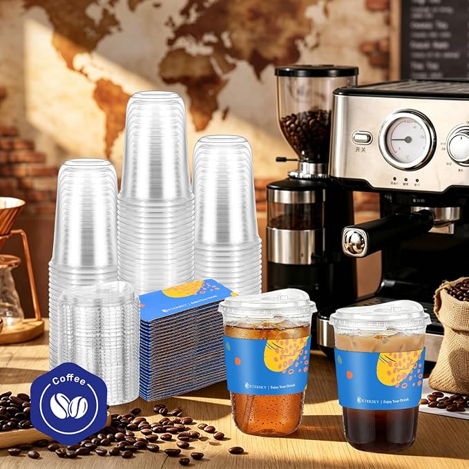 50 Pack 16 oz Clear Plastic Cups - Image 3