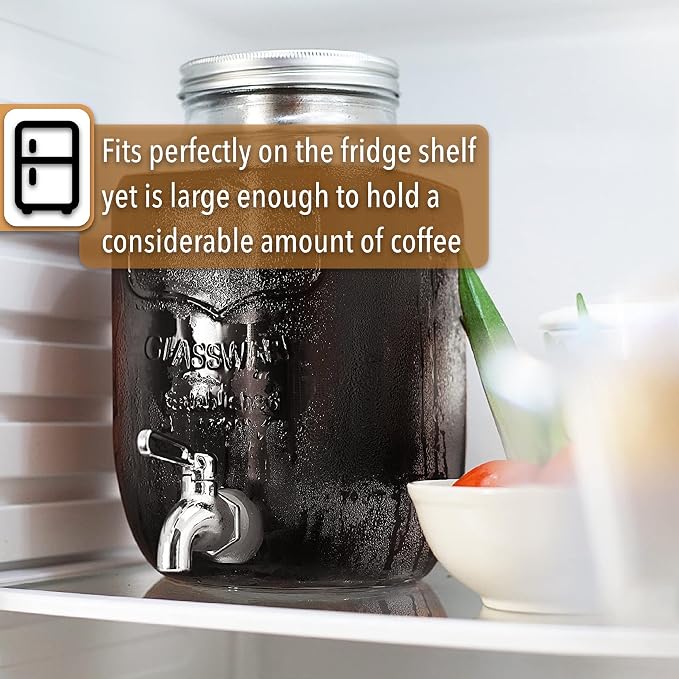 BTaT- 1 Gallon Cold Brew Coffee Maker, Thick Glass Pitcher - Image 5