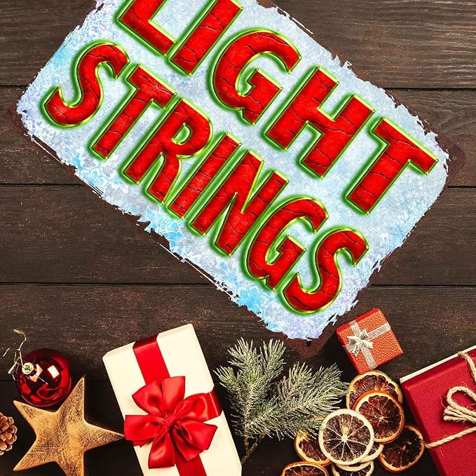 Light Strings Metal Sign 8x12 Inch, Funny Aluminum Wall Decor - Image 7