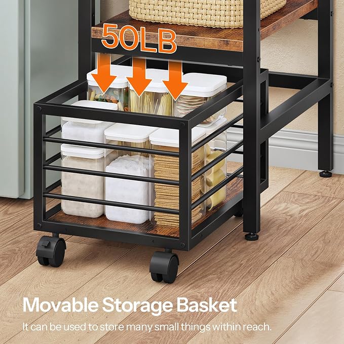 HOOBRO Mini Fridge Stand, Coffee Bar Station - Image 8