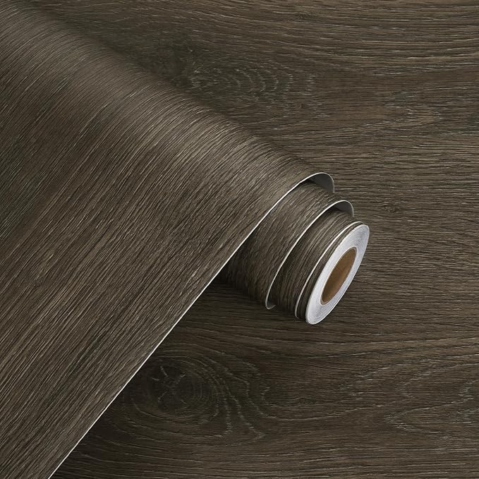WESTICK Large Brown Wood Peel and Stick Wallpaper 24"x394" Self Adhesive Wood - Image 8