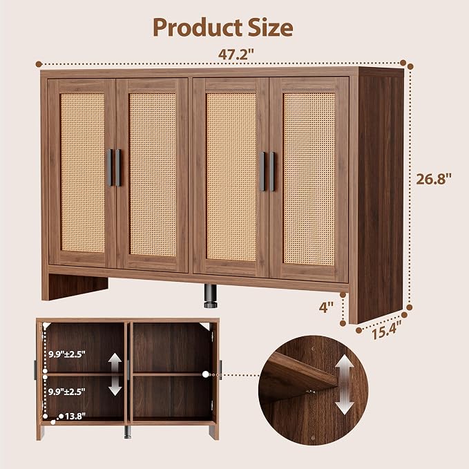 Mericonia Rattan Buffet Cabinet - Image 2