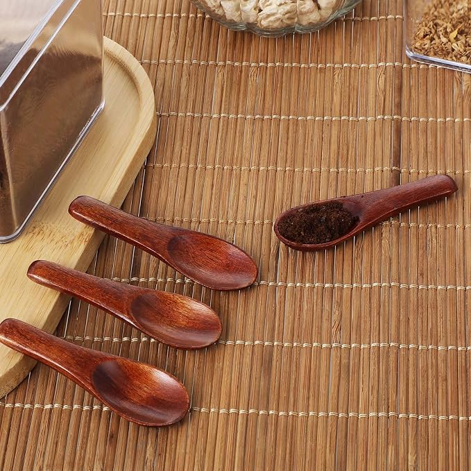 4 Pcs Tiny Wooden Spoons, 2.36in Mini Spoons - Image 7