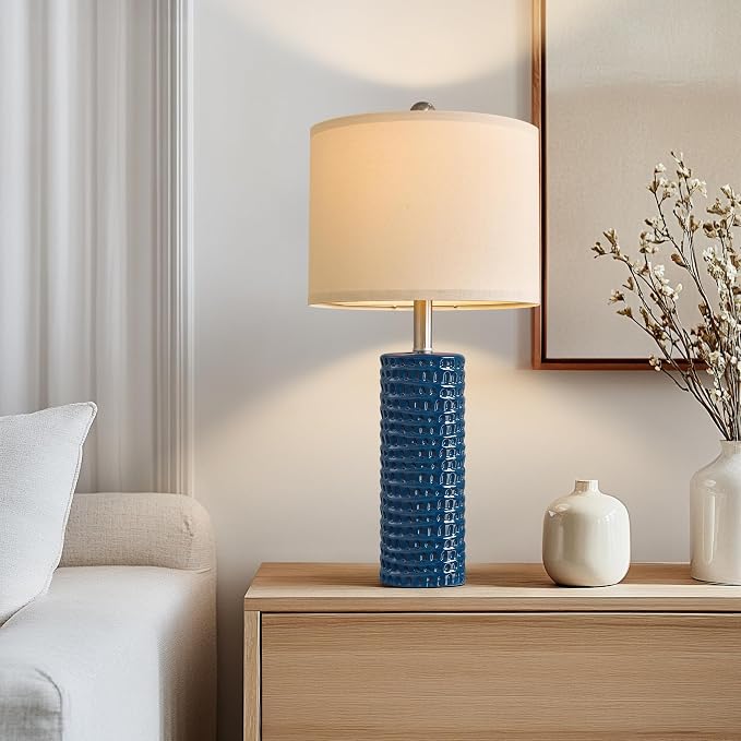 PORTRES 24.75" Modern Accent Ceramic Table Lamp Set of 2 - Image 8