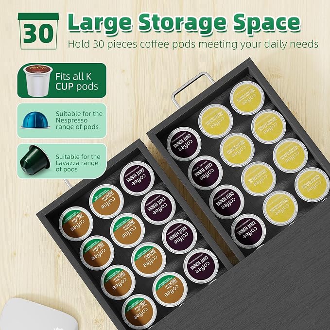Simple Trending K Cup Organizer Coffee Pod Storage Box, Tea Organizer Holder - Image 6