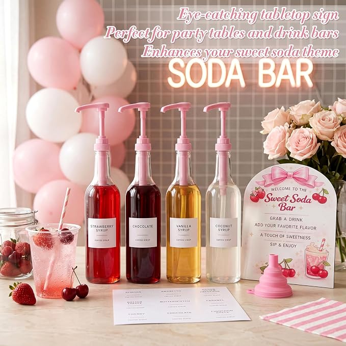 Dirty Soda Bar Supplies 11 Pcs Coffee Syrup Dispenser Set - Image 4