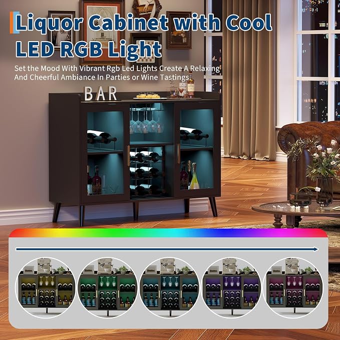 Garvee Modern Wine Bar Cabinet - Image 4