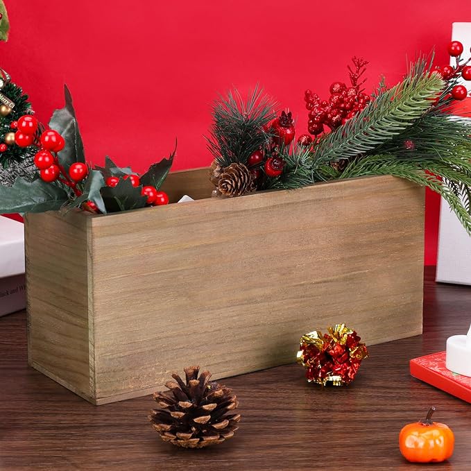 6 Pcs Rustic Wooden Boxes for Storage, Decorative, Arts & Crafts, Rectangle - Image 4