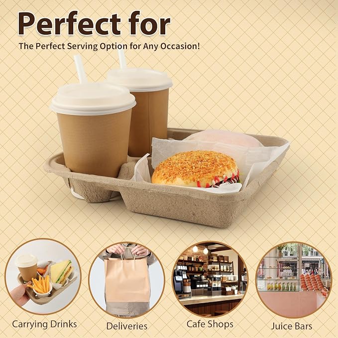 Mat Board Center, 75 Pack 2-Drink Cup Tray, Carrier - Image 6