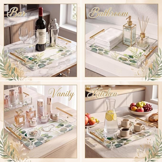 2 Pack Acrylic Serving Tray - Image 4